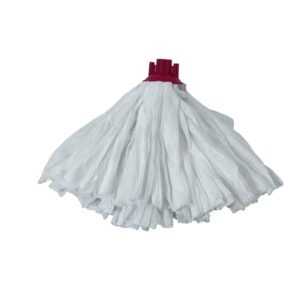 Cap de Mop din Bumbac și Fibre Rezistente, Universal, pentru Curățenie Eficientă – 70% Bumbac, 30% Fibre, Alb