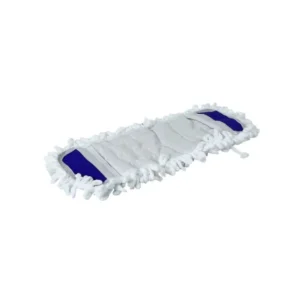 Rezervă Mop Plat 45cm – Poliester, Compatibilă cu Suport Universal, Alb/Albastru