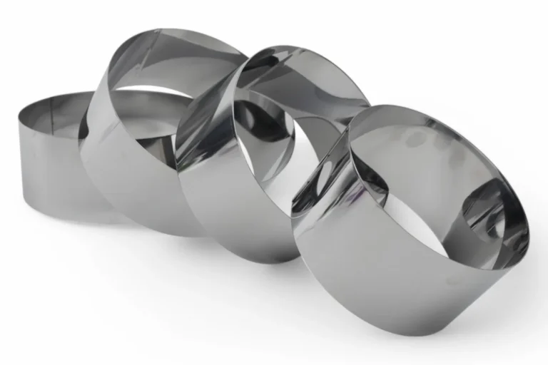 Set 4 Forme Rotunde pentru Tort din Inox Profesional 18/10 – Dimensiuni 18, 20, 22, 24 cm – Coacere Uniforma si Design Elegant