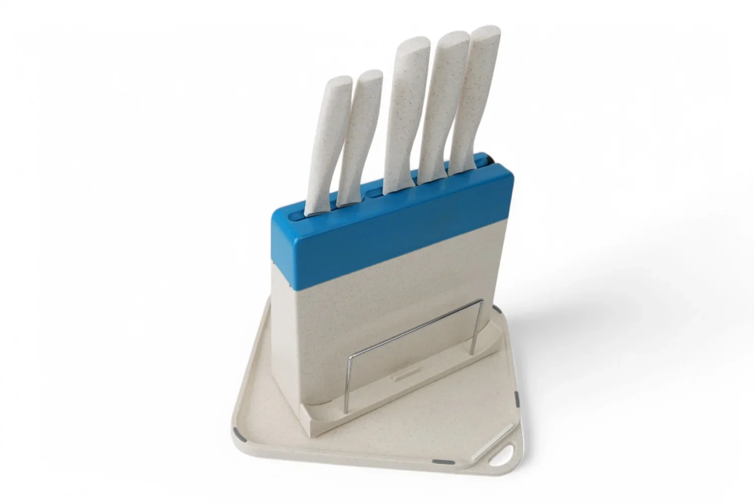 Set Profesional 5 Cuțite Bucătărie Premium – Oțel Inoxidabil X50 Ultra+ Suport Modern Compact