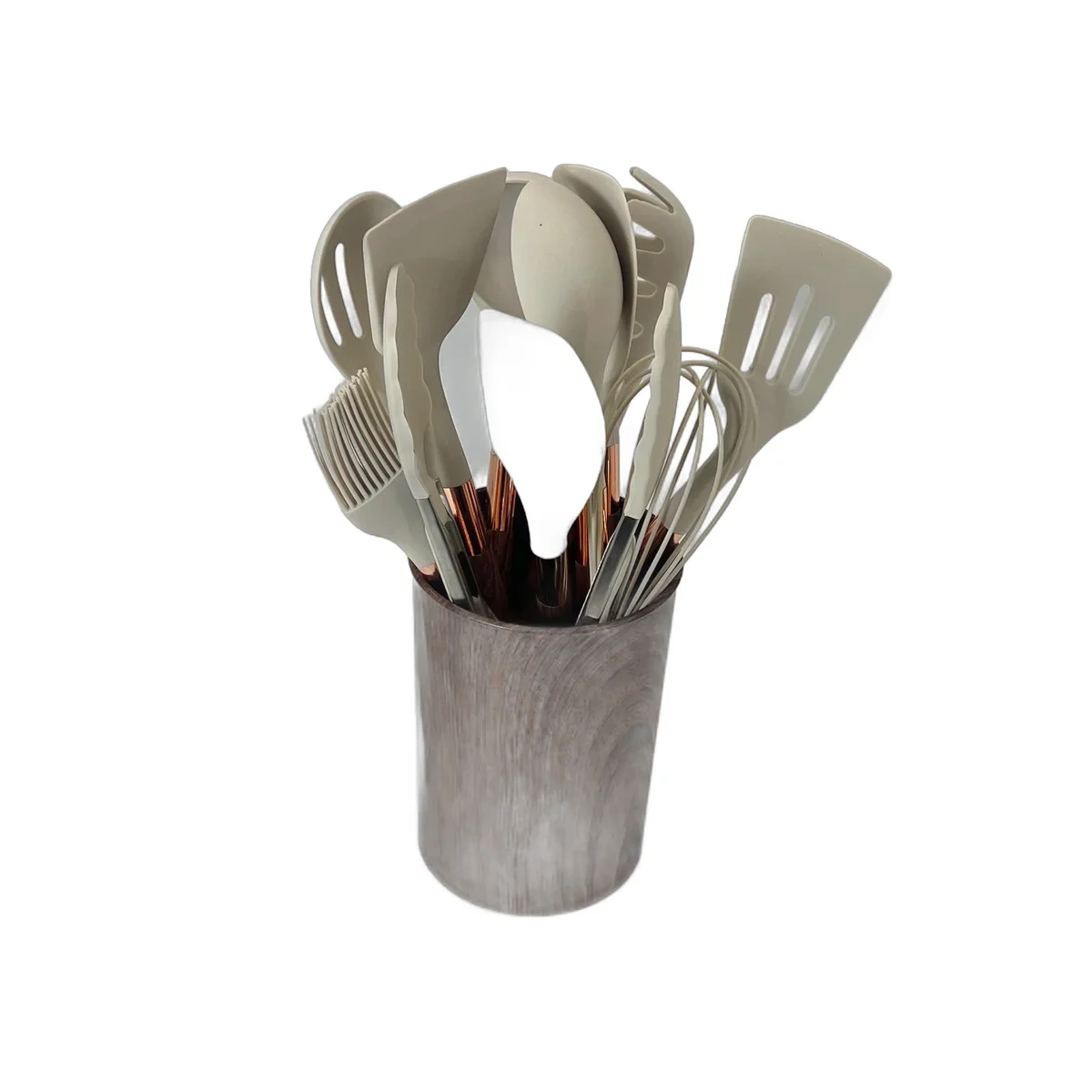 Set Ustensile Bucatarie 12 Piese cu Suport Practic, Ideal pentru Gatit Zilnic, Accesorii Rezistente pentru Prepararea Rapida a Alimentelor