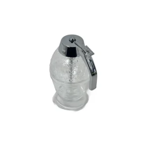 Dozator Transparent pentru Miere cu Suport Practic, Sistem de Curgere Controlata, Ideal pentru Servire Curata si Precisa in Bucatarie sau la Mese Festive