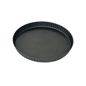Formă Detasabilă pentru Tartă și Quiche din Oțel Carbon cu Strat Antiaderent – 28 cm, Bază Removabilă, Ideală pentru Coacere Uniformă