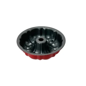 Formă Bundt din Oțel Carbon cu Strat Antiaderent – 24 cm, Adâncime 6.5 cm, Ideală pentru Checuri, Cozonaci și Prăjituri, Rezistentă la Temperatură