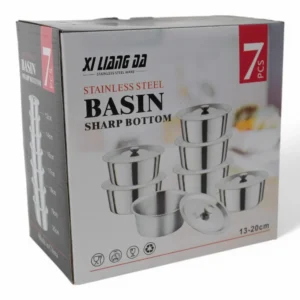 Set Premium 7 Oale din Inox cu Capac (13–20 cm) – Versatilitate, Durabilitate si Eleganta pentru Bucatarie