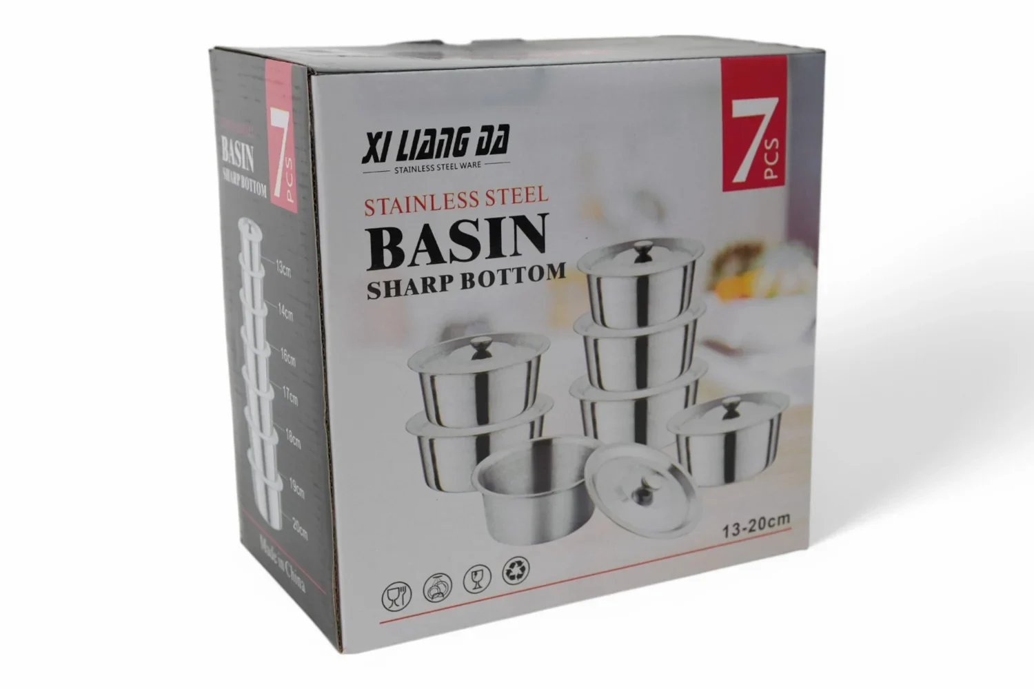 Set Premium 7 Oale din Inox cu Capac (13–20 cm) – Versatilitate, Durabilitate si Eleganta pentru Bucatarie