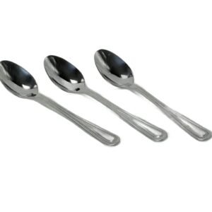 Set 3 Linguri din Inox – 21 cm, Stil Elegant cu Finisaj Lucios, Ideal pentru Mese Festive sau Zilnice