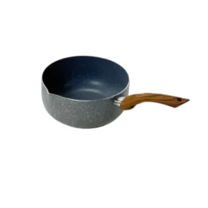 Tigaie Antiaderentă 20 cm – Design Modern cu Mâner Imitatie Lemn, Ideală pentru Gătit Sănătos pe Toate Tipurile de Plite