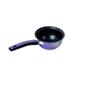 Cratiță Emailată Antiaderentă cu Interior Tip Granit și Mâner Termorezistent – 16 cm, Ideală pentru Fierbere, Sosuri și Porții Individuale, Compatibilă cu Toate Plitele