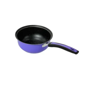 Cratiță Emailată Antiaderentă cu Interior Tip Granit și Mâner Termorezistent – 20 cm, Ideală pentru Sosuri, Fierbere și Gătit Zilnic, Compatibilă cu Toate Plitele