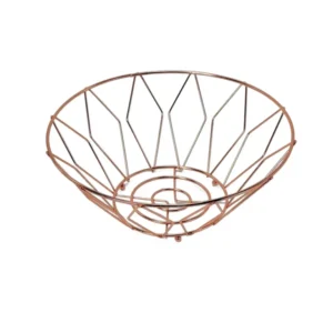 Cos Decorativ Metalic – 26×11,5 cm, Design Elegant, Ideal pentru Fructe, Produse de Bucatarie sau Baie