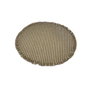 Suport Farfurie Rotund cu Franjuri Ø38 cm – Design Boem Textil, Lavabil si Reutilizabil, Ideal pentru Decor Rustic sau Vintage