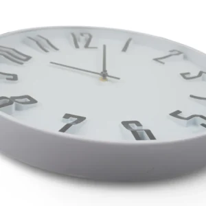 Ceas de Perete Modern – 40 cm, Mecanism Silențios, Design Alb cu Negru, Cifre Mari și Vizibilitate Ridicată, Ideal pentru Living, Birou sau Spații Comerciale