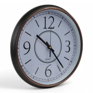 Ceas de Perete Elegant – 30 cm, Mecanism Silențios, Ramă Cupru Subțire, Design Minimalist, Ideal pentru Living, Birou sau Hol