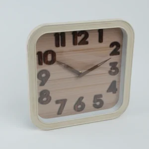 Ceas de Perete Pătrat Modern – 30 cm, Mecanism Silențios, Design Verde Kaki cu Accente Cupru, Ideal pentru Living, Birou sau Dormitor