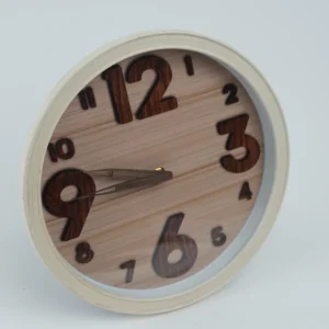 Ceas de Perete cu Aspect de Lemn – 30 cm, Mecanism Silențios, Design Natural, Ideal pentru Living, Bucătărie sau Birou