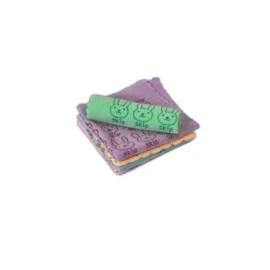 Set 5 Lavete 30×30 cm din Microfibră cu Imprimeu Iepuraș – Material Moale și Lavabil, Pentru Copii, Bucătărie sau Baie, Diverse Culori