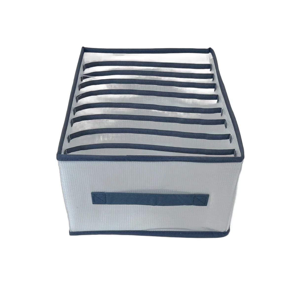 Organizator Textil cu 12 Compartimente – 32x25x17 cm, Lavabil, Anti-Praf și Anti-Umezeală, Mânere Laterale, Ideal pentru Lenjerie, Tricouri, Accesorii