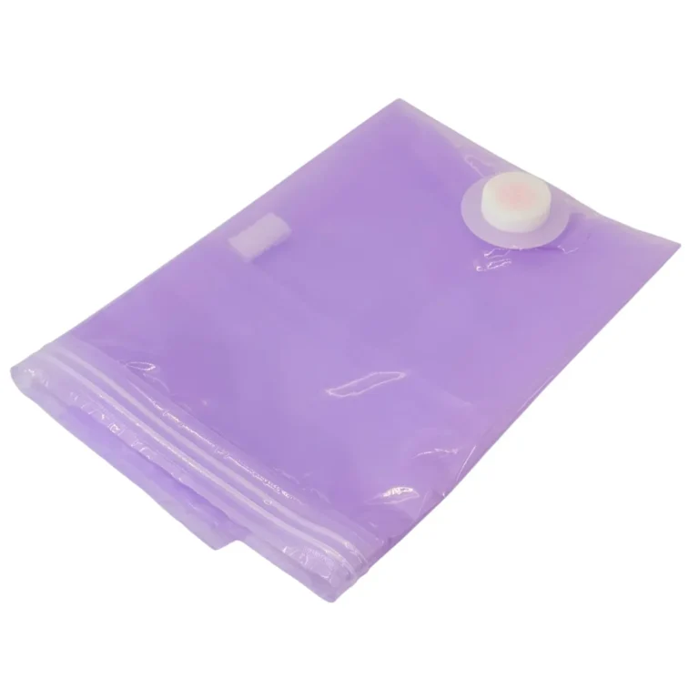 Sac Vidat Depozitare din Plastic Transparent, 50×60 cm, Compresie Vacuum, Etanș, Reutilizabil, Protecție Anti-Miros și Umiditate, Ideal pentru Haine, Pături, Perne și Textile de Sezon