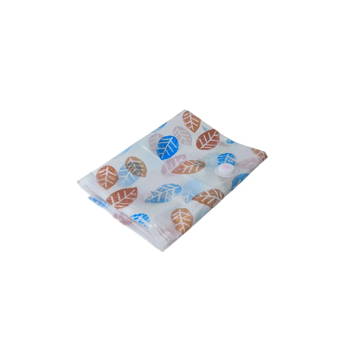 Sac de Vidat Haine – 80×110 cm, Decor cu Frunze, Compresie până la 70%, Cu Valvă, Ideal pentru Pilote și Haine Voluminoase