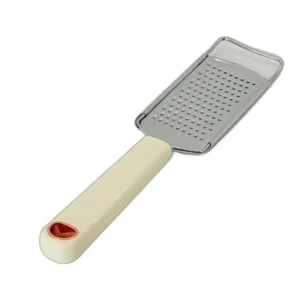 Răzătoare Manuală din Inox cu Mâner Ergonomic Alb – Rezistentă, Ușor de Utilizat, Ideală pentru Legume, Fructe și Brânzeturi