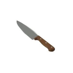 Cutit Bucatarie 33 cm – Lama Inox Dreapta, Maner din Lemn, Ideal pentru Taiere Carne, Legume sau Fructe