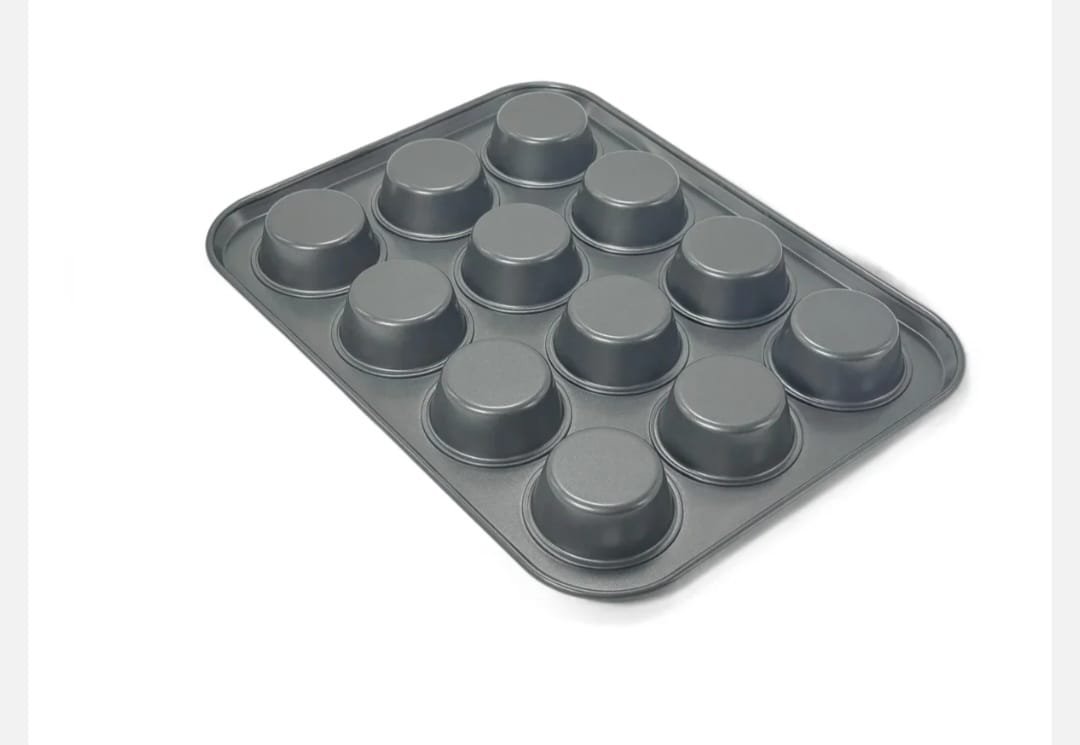 Forma Antiaderenta pentru Briose – 12 Cavitati, 35×26×3 cm, Ideala pentru Cupcakes, Muffins sau Gustari Portionate - imagine 2