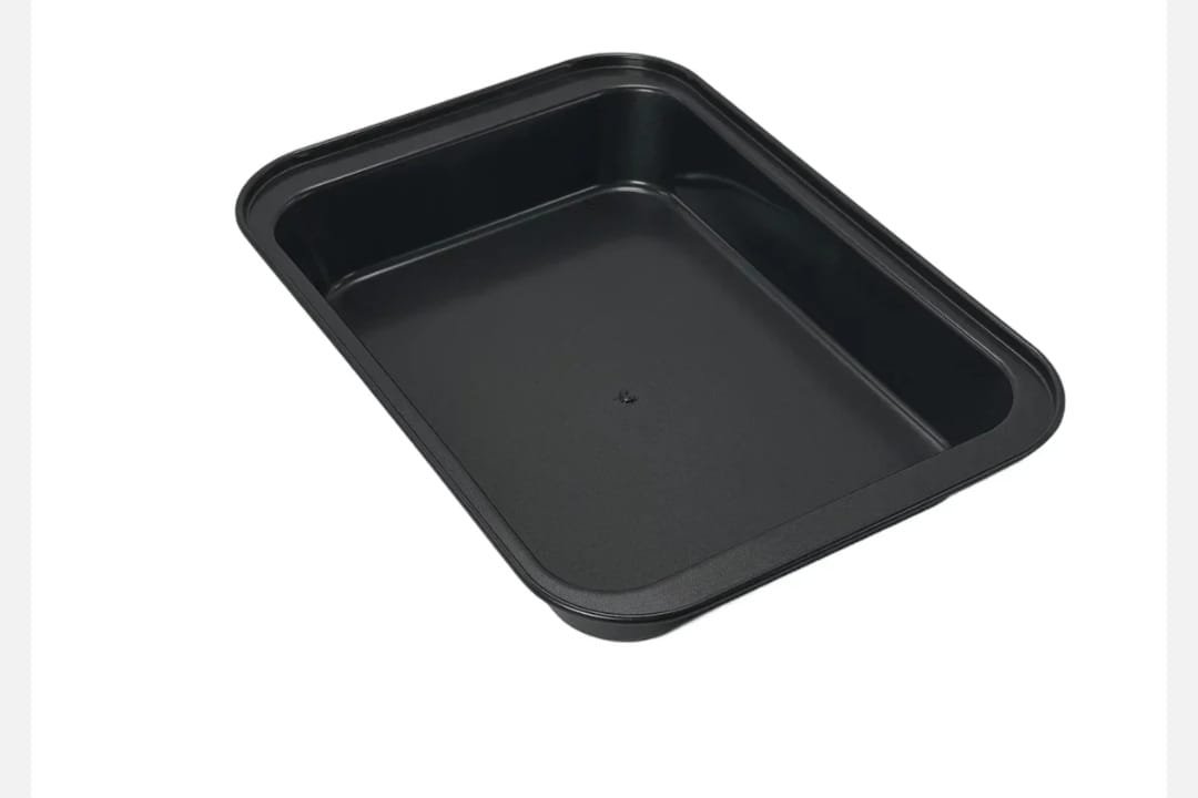 Tava de Copt Rectangulara – 33×23.5×5 cm, Metal Antiaderent, Ideala pentru Prajituri, Legume sau Pui la Cuptor