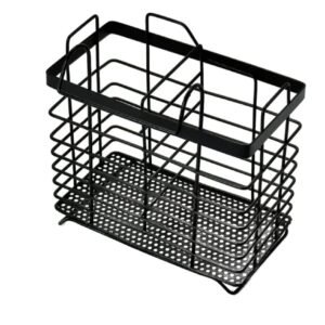 Suport Negru pentru Tacamuri sau Ustensile – Design Metalic, Ideal pentru Blat sau Organizare in Sertar