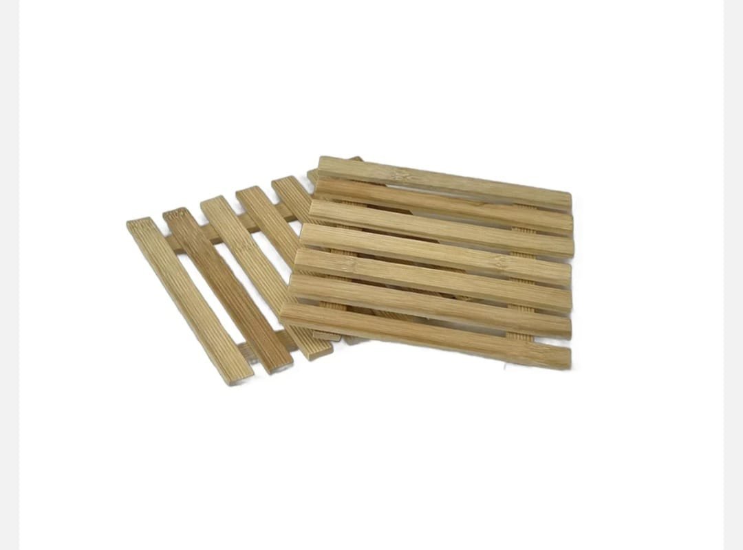 Set 2 Suporturi din Lemn pentru Vase Fierbinți – Model Dreptunghiular, Antiderapante, Ideale pentru Oale și Tigăi - imagine 2