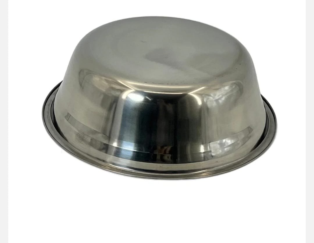 Castron Adanc din Inox – 26 cm, Vas Inox Alimentar Mare, Ideal pentru Amestec, Marinare sau Servire - imagine 2