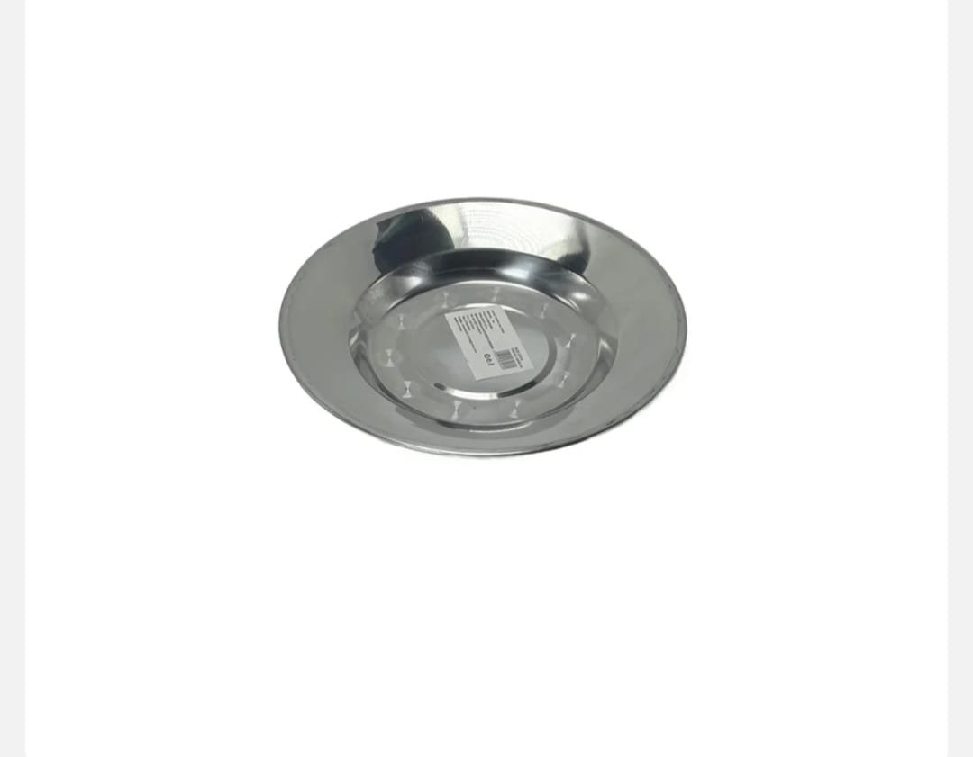 Farfurie din Inox – 22 cm, Platou Rotund Igienic, Ideal pentru Servire Zilnica sau Camping