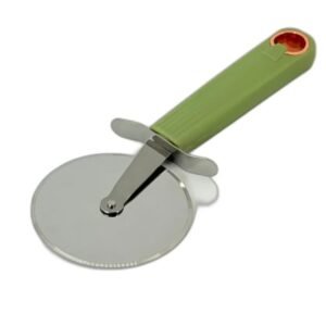 Rola Taiat Pizza Inox, Lama Rotativa, Maner Ergonomic Verde
