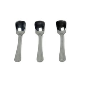 Set 3 Lingurite Patrate din Inox – 14,4 cm, Design Modern si Geometric, Ideal pentru Cafea sau Deserturi