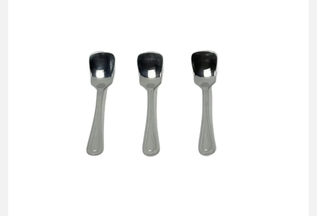 Set 3 Lingurite Patrate din Inox – 14,4 cm, Design Modern si Geometric, Ideal pentru Cafea sau Deserturi