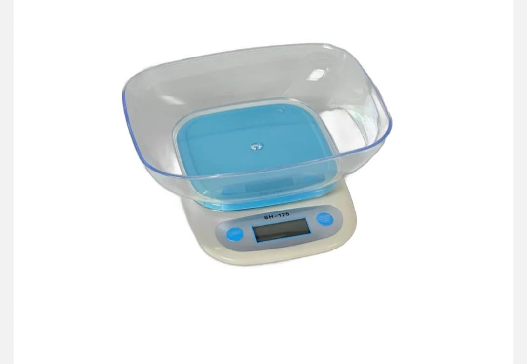 Cantar de Bucatarie Digital SH-125 cu Bol Transparent, Capacitate 5kg, Afisaj LCD, Ideal pentru Cantarire Ingrediente, Alimente sau Produse de Patiserie
