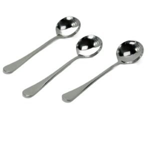 Set 3 Linguri din Inox – 19,2 cm, Design Clasic, Ideal pentru Servire Zilnica sau Evenimente