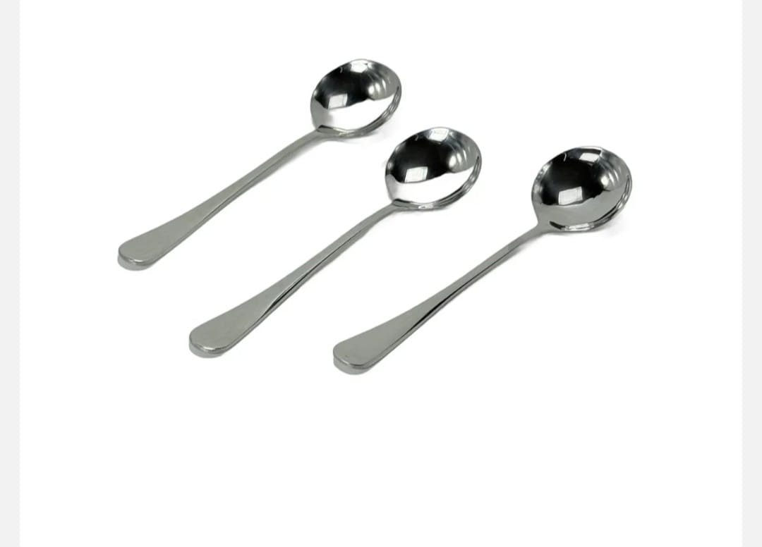 Set 3 Linguri din Inox – 19,2 cm, Design Clasic, Ideal pentru Servire Zilnica sau Evenimente
