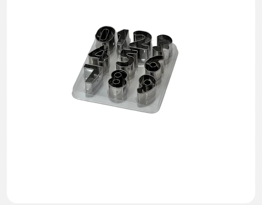 Set Decupatoare Inox pentru Biscuiti – Cifre 0–9, Ideal pentru Patiserie, Torturi si Activitati Educationale