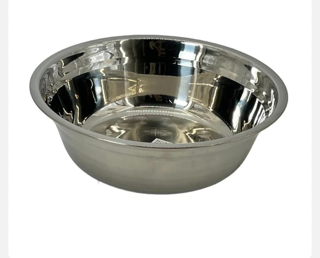 Castron Adanc din Inox – 26 cm, Vas Inox Alimentar Mare, Ideal pentru Amestec, Marinare sau Servire