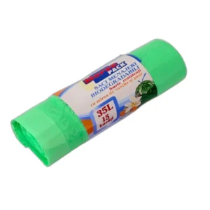 Saci Menajeri Biodegradabili Merve Pack – 35 Litri, 20 Bucăți, Eco-Friendly și Rezistenți, Ideali pentru Deșeuri Casnice