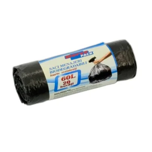 Saci Menajeri Biodegradabili Merve Pack 60L – 15 Bucăți, Rezistenți și Eco-Friendly