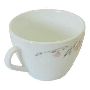 Cană ceramică 16,5 cm model Ikay Pink, design floral în nuanțe delicate de roz