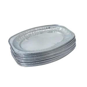 Set 25 Platouri din Aluminiu Oti Professional – 350×250 mm, Rezistente până la 200°C, Ideal pentru Servire și Evenimente