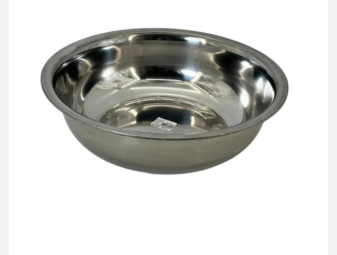 Castron Adanc din Inox – 40 cm, Bol Mare Inox Alimentar pentru Gatit, Framantat sau Salate