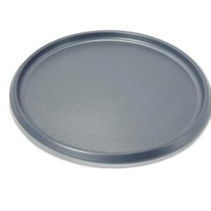 Tava Rotunda Antiaderenta pentru Pizza 40×2.5 cm – Metal Negru, Ideala pentru Pizza Mare si Crusta Crocanta