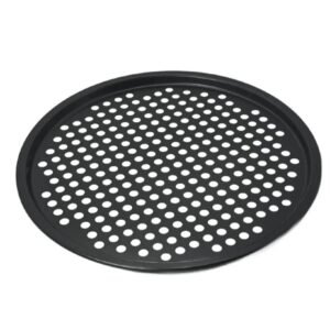 Tava Perforata Rotunda pentru Pizza – 33×1 cm, Strat Antiaderent, Ideala pentru Coacere Uniforma cu Blat Crocant