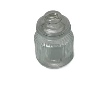 Borcan din Sticla cu Capac – Model Vintage, Forma Patrata, 100 ml, Ideal pentru Miere, Dulceata sau Cadouri