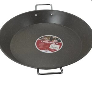 Tigaie Tip Paellera 34 cm – Aluminiu Antiaderent, 2 Manere Metalice, Ideala pentru Gatit Traditional Spaniol