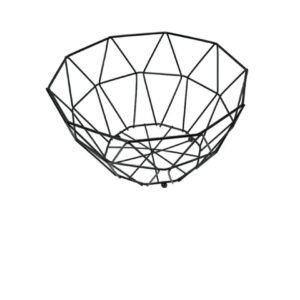 Cos Metalic Decorativ – 27×12 cm, Design Modern si Aerisit, Ideal pentru Fructe sau Accesorii